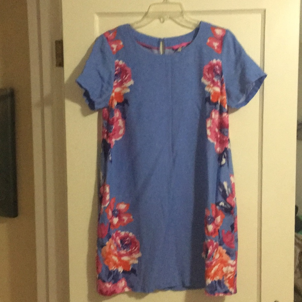 Light blue dress with flower details